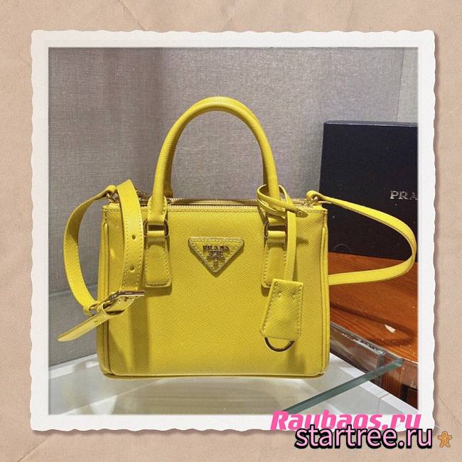 Prada Galleria Saffiano Yellow Bag - 1BA906 - 20x15x9.5cm - 1