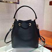 Prada Saffiano Bucket Black Bag - 1BZ032- 22x22x14cm - 2