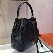 Prada Saffiano Bucket Black Bag - 1BZ032- 22x22x14cm - 6