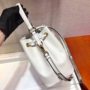 Prada Saffiano Bucket White Bag - 1BZ032- 22x22x14cm - 6