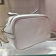 Prada Saffiano Bucket White Bag - 1BZ032- 22x22x14cm - 5