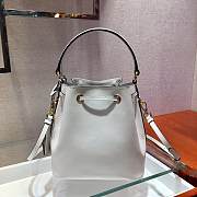 Prada Saffiano Bucket White Bag - 1BZ032- 22x22x14cm - 2