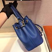 Prada Saffiano Bucket Blue Bag - 1BZ032- 22x22x14cm - 5