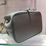 Prada Saffiano Bucket Grey Bag - 1BZ032- 22x22x14cm - 4