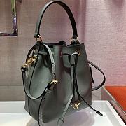 Prada Saffiano Bucket Grey Bag - 1BZ032- 22x22x14cm - 6