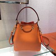 Prada Saffiano Bucket Papaya Bag - 1BZ032- 22x22x14cm  - 6