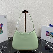 Prada Cleo Brushed Mint Leather Shoulder Bag - 1BC499 - 22x6x27cm - 6