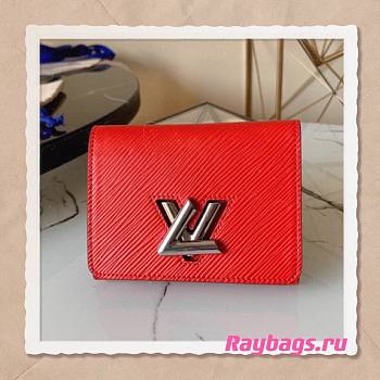 Louis Vuitton Twist Compact Wallet Red - M62934 - 12x 9.5 x 2.5 cm