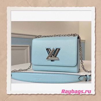 Louis Vuitton Twist MM Light Blue Epi Leather - M56372 - 23x17x9.5cm