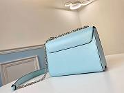 Louis Vuitton Twist MM Light Blue Epi Leather - M56372 - 23x17x9.5cm - 4