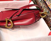 Dior Saddle Red Calfskin bag - 25.5 x 20 x 6.5cm - 3