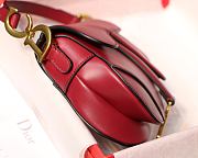 Dior Saddle Red Calfskin bag - 25.5 x 20 x 6.5cm - 4