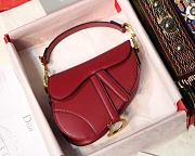 Dior Saddle Red Calfskin bag - 25.5 x 20 x 6.5cm - 5