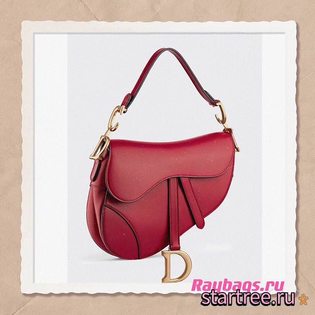 Dior Saddle Red Calfskin bag - 25.5 x 20 x 6.5cm - 1