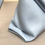  BOTTEGA VENETA Trine Light Blue leather clutch - 16x18x32cm - 5