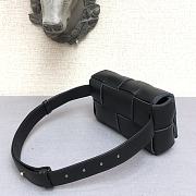 Bottega Veneta Cassette Intrecciato Black belt bag - 17.5x9.5x5cm - 5