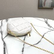 Bottega Veneta Diamond Sheepskin White Mini Chain Bag - 11x14x16cm - 4