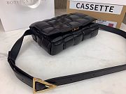 BV Padded Cassette Black Shoulder Bag Topaz- 26x18x8cm - 2