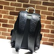 GG Embossed Black Backpack - ‎625770 - 34x41x12cm - 3