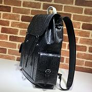 GG Embossed Black Backpack - ‎625770 - 34x41x12cm - 4