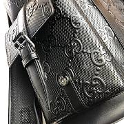 GG Embossed Black Backpack - ‎625770 - 34x41x12cm - 6