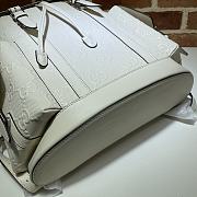 Gucci GG Embossed White Backpack - ‎625770 - 34x41x12cm - 2
