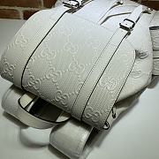 Gucci GG Embossed White Backpack - ‎625770 - 34x41x12cm - 4