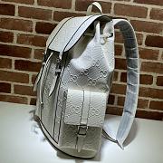 Gucci GG Embossed White Backpack - ‎625770 - 34x41x12cm - 5