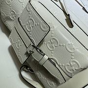 Gucci GG Embossed White Backpack - ‎625770 - 34x41x12cm - 6