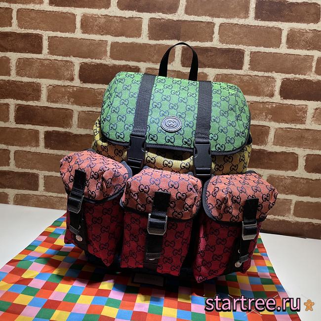 Gucci GG Multicolour Small Backpack - 658783 - 20x31x11.5cm - 1