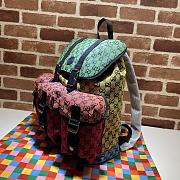 Gucci GG Multicolour Small Backpack - 658783 - 20x31x11.5cm - 4