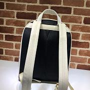 Gucci Print White Leather Backpack- 547834 - 32x41x18cm - 2