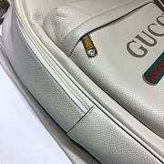 Gucci Print White Leather Backpack- 547834 - 32x41x18cm - 5