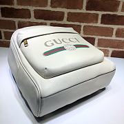 Gucci Print White Leather Backpack- 547834 - 32x41x18cm - 6