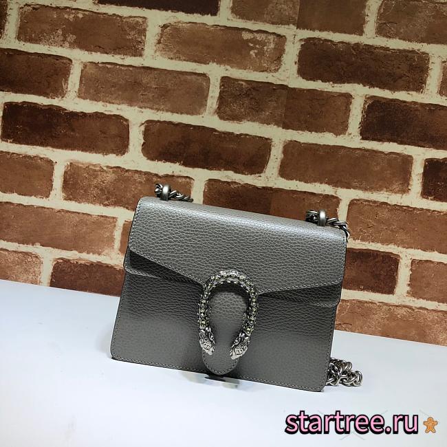 Gucci Dionysus Grey Leather Mini Bag - ‎421970 - 20x15.5x5cm - 1