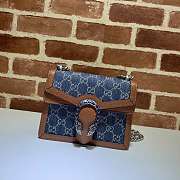 Gucci Denim Dionysus Small Chain Crossbody Bag - 421970 - 20x15.5x5cm - 1