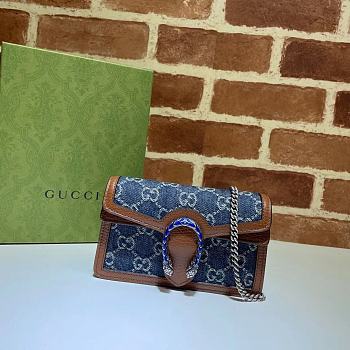 Gucci Denim Dionysus Small Shoulder Bag - 400249 - 16.5x10x4.5cm