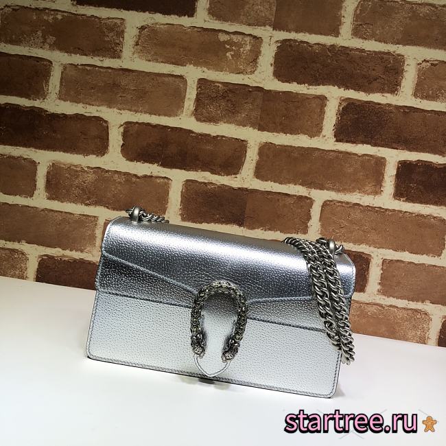 Gucci Dionysus Small Shoulder Bag in Silver- 499623 - 25x13.5x7cm - 1