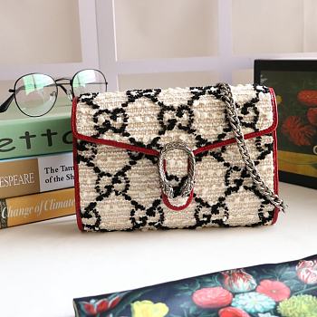 Gucci Dionysus GG Tweed Clutch - 20x13x6cm