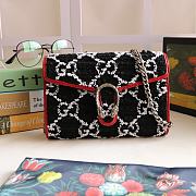 Gucci Dionysus GG Black Tweed Clutch - 20x13x6cm - 1