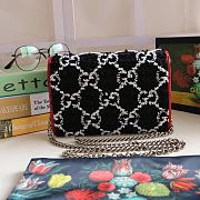 Gucci Dionysus GG Black Tweed Clutch - 20x13x6cm - 2