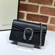 Gucci Dionysus Leather Super Mini Black Bag 476432 - 1