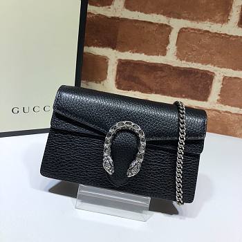 Gucci Dionysus Leather Super Mini Black Bag 476432