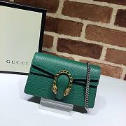 Gucci Dionysus Leather Super Mini Green Bag - 476432 - 16.5x10x4.5cm - 1