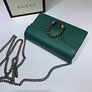 Gucci Dionysus Leather Super Mini Green Bag - 476432 - 16.5x10x4.5cm - 4