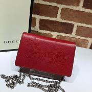 Gucci Dionysus Leather Super Mini Red Bag - 476432 - 16.5x10x4.5cm - 2