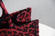 Dior Small Book Tote Raspberry Pop Mizza Embroidery - 36.5x28x14cm - 4