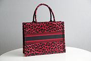 Dior Small Book Tote Raspberry Pop Mizza Embroidery - 36.5x28x14cm - 2