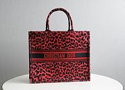 Dior Book Tote Raspberry Pop Mizza Embroidery - 41.5x34.5x16cm - 1