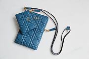 Dior Caro Multifunctional Pouch Blue - 18.5x12x7.5cm - 1